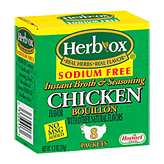 Herb-Ox Bouillon Packets Chicken Instant Broth & Seasoning Sodium Free 8 Ct Left Picture